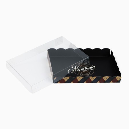 Box for confectionery products with PVC "Best Man", 22 × 15 × 3 cm-3