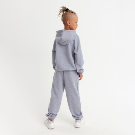 Kids (hoodies, trousers) minku color light gray melange, height 152-5