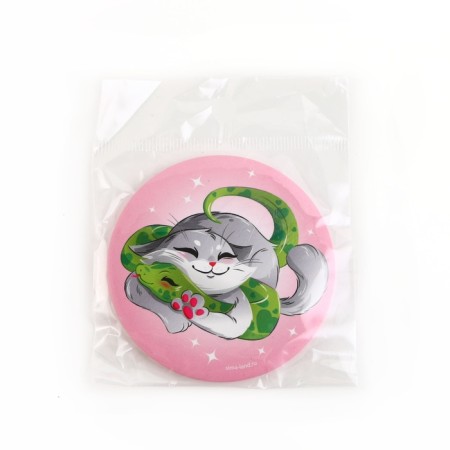 Pocket mirror "kitten", diam. 7 cm-5