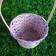Bamboo wicker basket, d13xh9.5/28cm light purple