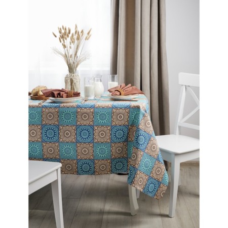 Guten Morgen Brunei tablecloth, mingle, size 140x150 cm, turquoise color