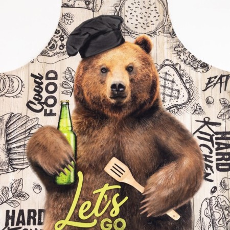 Apron "Ethel" Bear 73x71 cm, 100% cotton, reps 210 g/m2-5