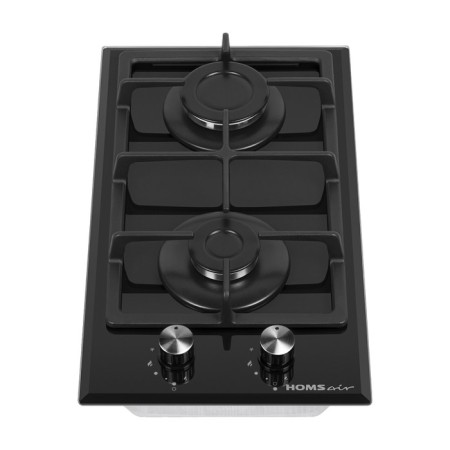 Honing panel HOMSAIR HGG323GCBK, gas, 2 burners, black-4