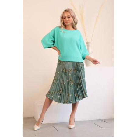 Female jumper, size 42, turquoise color-12