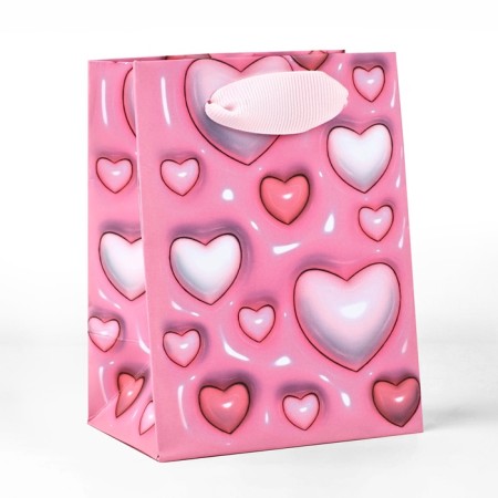 Laminated "Hearts" package, 9 × 12 × 6.5 cm