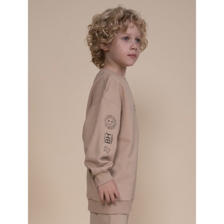 Sweatshirt for boys, height 116 cm, sandy color-8