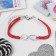 Bracelet-reinforcing “Red thread” Talisman protection, infinity, color silver, 18 cm
