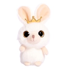 Мягкая игрушка-брелок "Зайка в короне", цвет кремовый, 14 см XY9488A