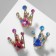 Brooch "Crown" with three rays, color mix in gold (indivisible packing 12 pcs., Price per pcs.)