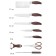 Lenardi knife set, on a stand, 9 items