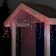 Garland "fringe" 3 × 0.6 m, IP44, UMS, transparent thread, 160 LED, red glow, white flicker, 220 V