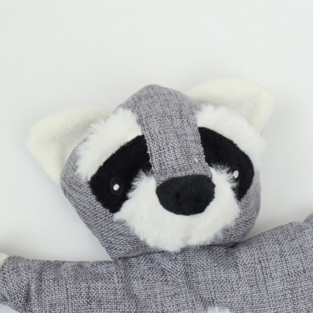 Textile toy with a raccoon rifle with a squeak, rustling, 26 x 28 cm-2