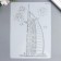 Plastic stencil "Arab tower. Dubai" 29x20.8 cm