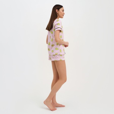 Female pajamas (shirt and shorts) KAFTAN AVOCADO p. 52-54, pink-1