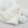 Women's terry terry minku with bombs, white color, size 36-39 (23-25 ​​cm)