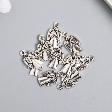 Decor for creativity Metal "Angel" silver 1.8x1 cm-1