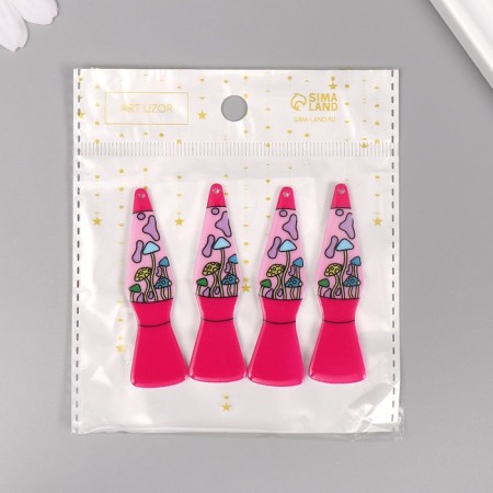 Decor for the work of acrylic bilateral "lava-lamp with mushrooms" 6.1x1.7x0.2 cm-2