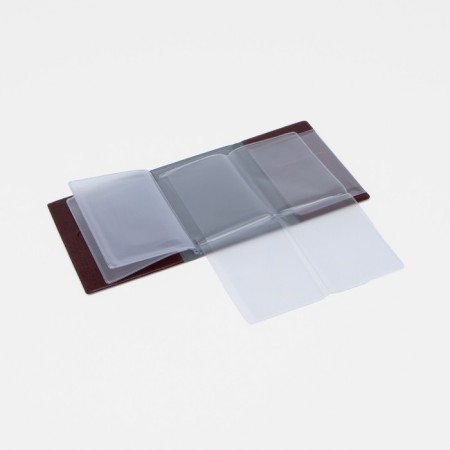 Cover for passport and auto documents, burgundy color-3