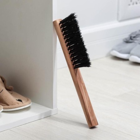 Brush - technical flush, 29 × 2.5 × 1.6 cm, three -row, 39 bundles, beech, synthetic fiber black-3