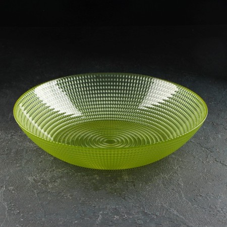 Glass salad Paella, 2.5 l, d = 30 cm, green color