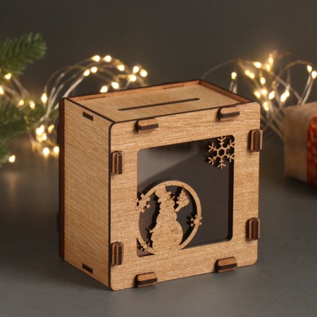 New Year's piggy bank "Snowman" 12x12x9 cm