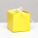 The box is folding, square, yellow, 8 x 8 x 8 cm,