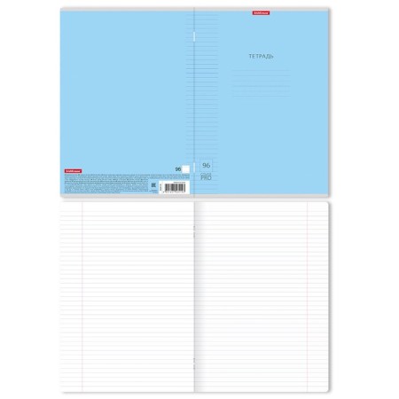 A4 notebook, 96 sheets in the line on the Erichkrause bracket "Coverpro, plastic cover, offset unit, 100%whiteness, mix-3