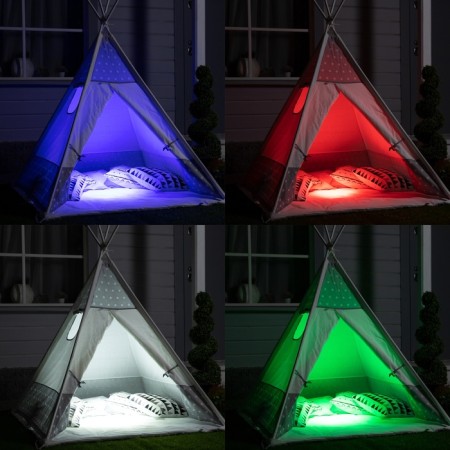 Garden lamp on the sunbater "Flight", 13 × 6 × 13 cm, 6 LED, remote control, glow RGBW-2