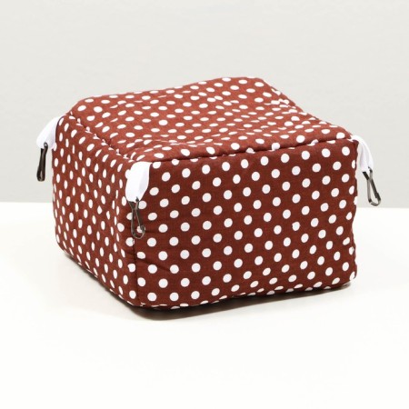 House "rectangle" for rodents 19*19*12 cm, calico, fleece, foam-2