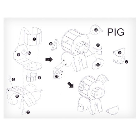 Set for creativity Soster 3d Figures "Pig"-5