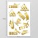 Stickers (stickers) "Logos" 10x15 cm, color gold, 5-310