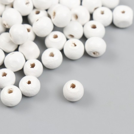 Beads for creativity tree "White" d = 0.8 cm set 20 grams