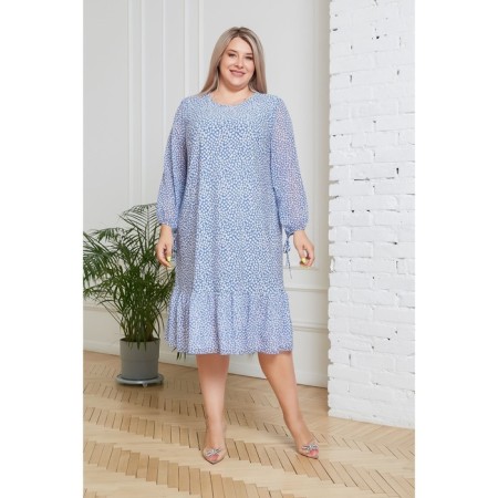 Women's dress, size 58, light blue color-1