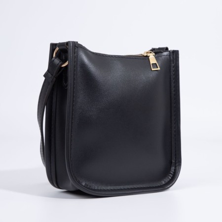 Bag Cross-Bodi with a zipper, black color-2