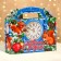 Box Gift New Year's casket of squirrels 26 x 23 x 7 cm with handle