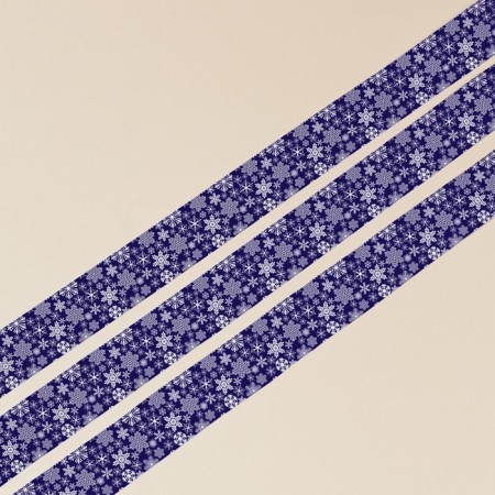 A satin decorative ribbon “Magic snowflakes”, 1.5 cm × 5 m-3