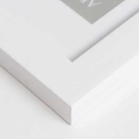 Photo frame Plastic "Gloria" 10x15 cm, with Passpartu, white-2