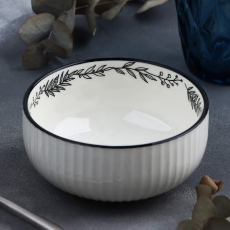 Ceramic Salamic “Flora”, 11.5 x 5.6 cm, 330 ml, white color-2