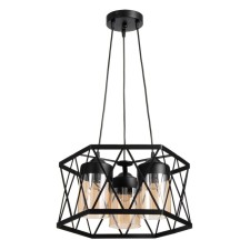 Chandelier 2622/3 E27 40W Black 40x40x21-121 cm BayerLux
