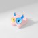 Ring "Montrustrik" with horns, the color is pink, dimensionless
