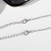 Kulons "Demetrons" Heart with characters, color silver, 45 cm