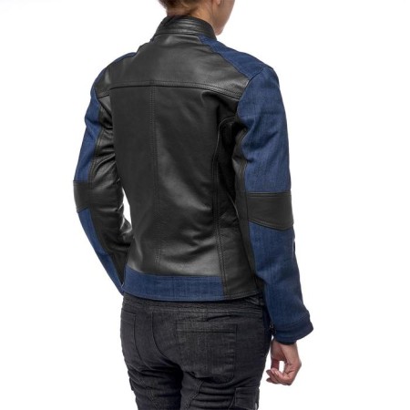 Women's leather jeans jacket Teacher Jeans, L-2