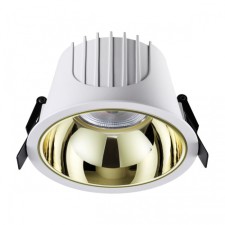 Luminer built -in LED NovOCH. KNOF, 30W, LED, 82x126x126 mm, color the body is white, gold reflector