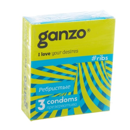 Ganzo condoms, ribbed, 3 pcs.-10