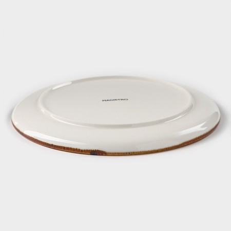 Porcelain dining plate Magistro "Cerera", d = 20.3 cm, white color-2
