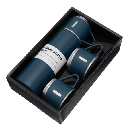 Set "Master K": Thermos 500 ml and 3 circles 160 ml, retains heat 12 hours, blue-3