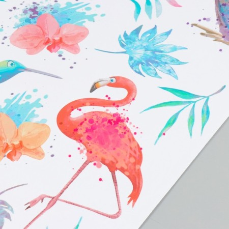 Interior color sticker "Exotic birds. Watercolor" 50x70 cm-2