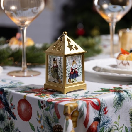 LED figure "Golden Light with foxes" 6.3 × 12 × 6.3 cm, plastic, batteries AG13x3, glow warm white-1