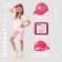Children's cap Summer, pink color, rr 52-54, 5-7 years old