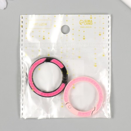 Carabiner Metal "Ring. Insert" mix 3.6x3.6 cm-5